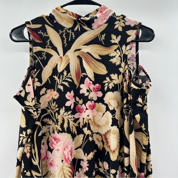 Show Me Your‎ Mumu Brady Botanical Cold Shoulder Tunic Mini Dress Size M - Picture 3 of 10